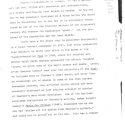Thoreau's Reputation Pages 1-6